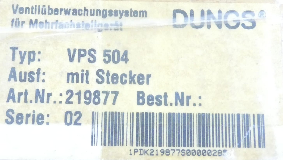 Dungs 219877 Ventilüberwachungssystem VPS 504 mit Stecker