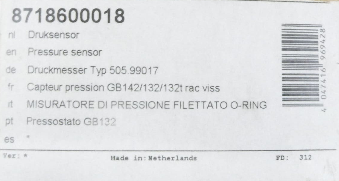 Buderus Nefit Bosch 73678 (8718600018) Drucksensor