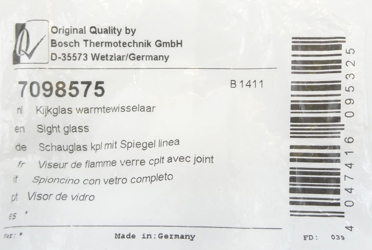 Buderus 7098575 Schauglas mit Spiegel